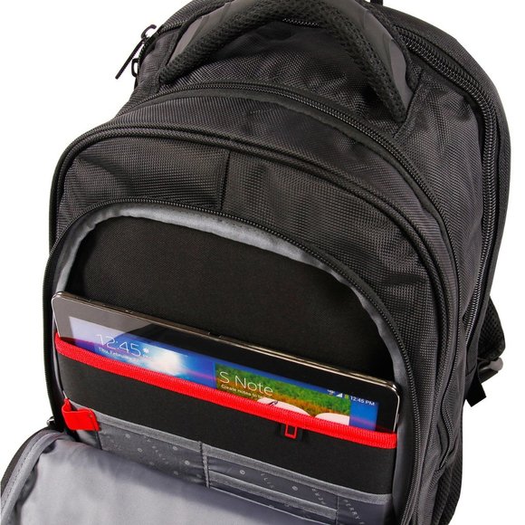 Perry Ellis P11 Laptop Black/Gray School Backpack - Picture 5 of 5